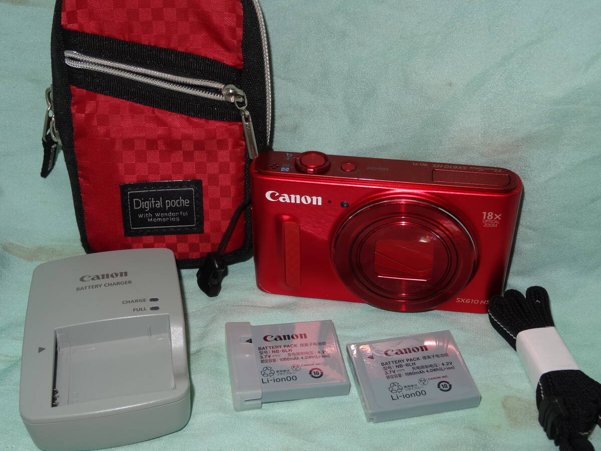 キャノン Power Shot SX610 HS バッテリー2個付 中古美品拍卖