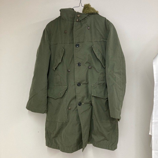 A18-18 70s アイビー・オックスフォード ユーロ古着 ボアライナー フード コットン 長袖 モッズコート グリーン IVY OXFORD メンズ拍卖