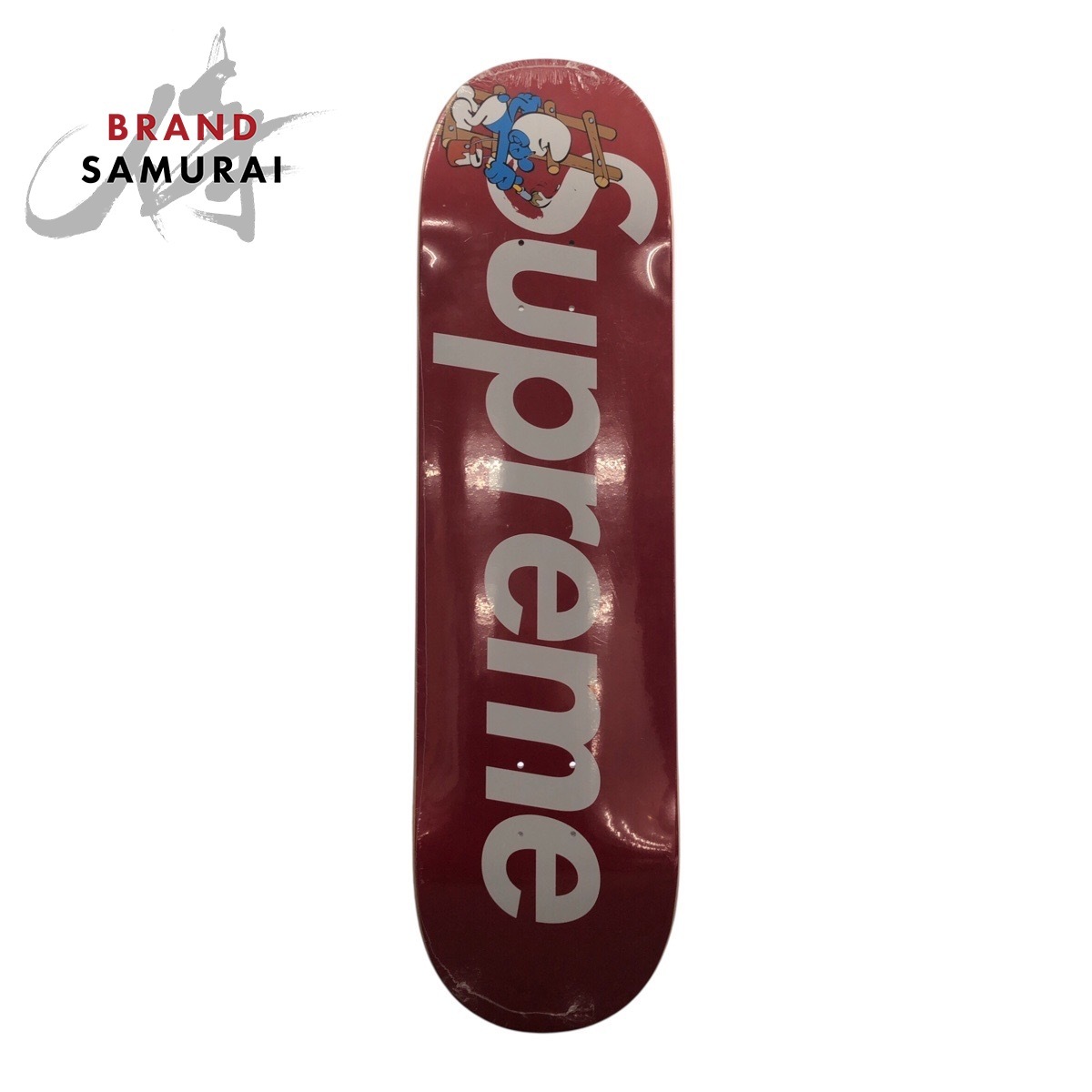 新品未使用 Supreme シュプリーム Smurfs Skateboard ロゴ レッド マルチカラー ウッド スポーツ用品 スケートボード メンズ 505562 新品拍卖