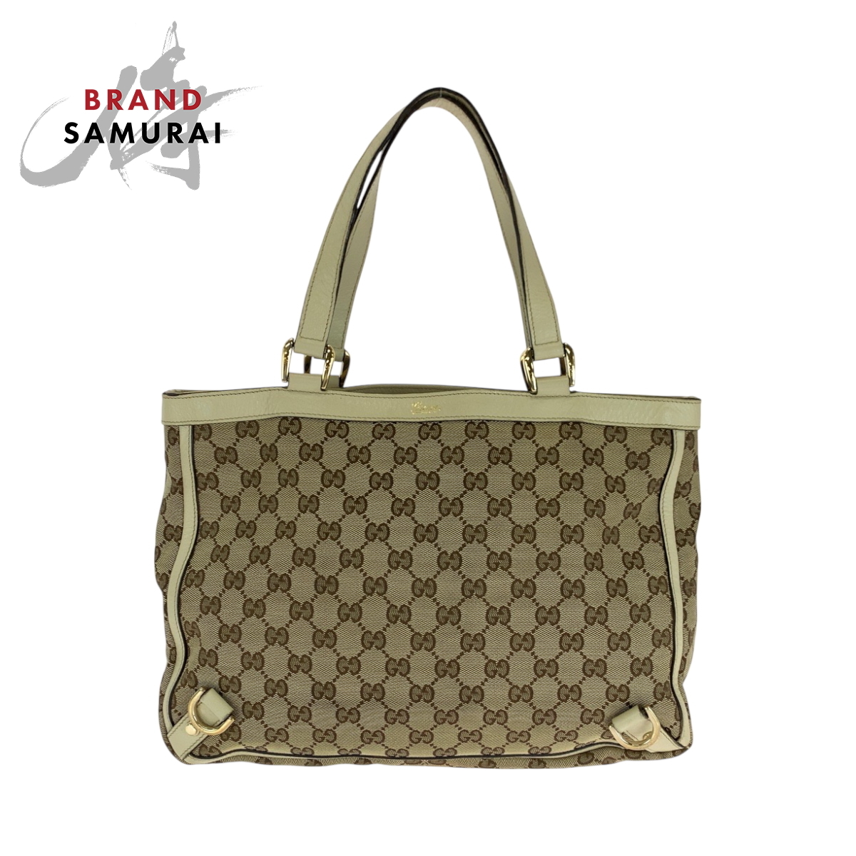 GUCCI グッチ ベージュ アイボリー ゴールド金具 GGキャンバス 170004 トートバッグ ハンドバッグ レディース 506358拍卖