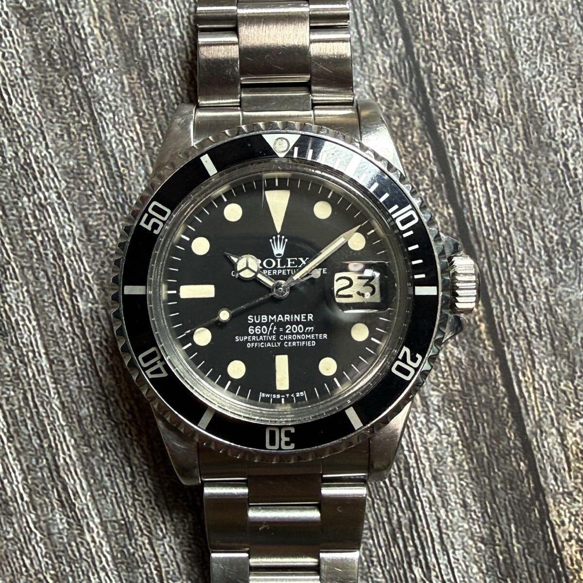 綺麗なクリーム トリチウム ロレックス サブマリーナデイト Ref.1680 白サブ ヴィンテージ拍卖