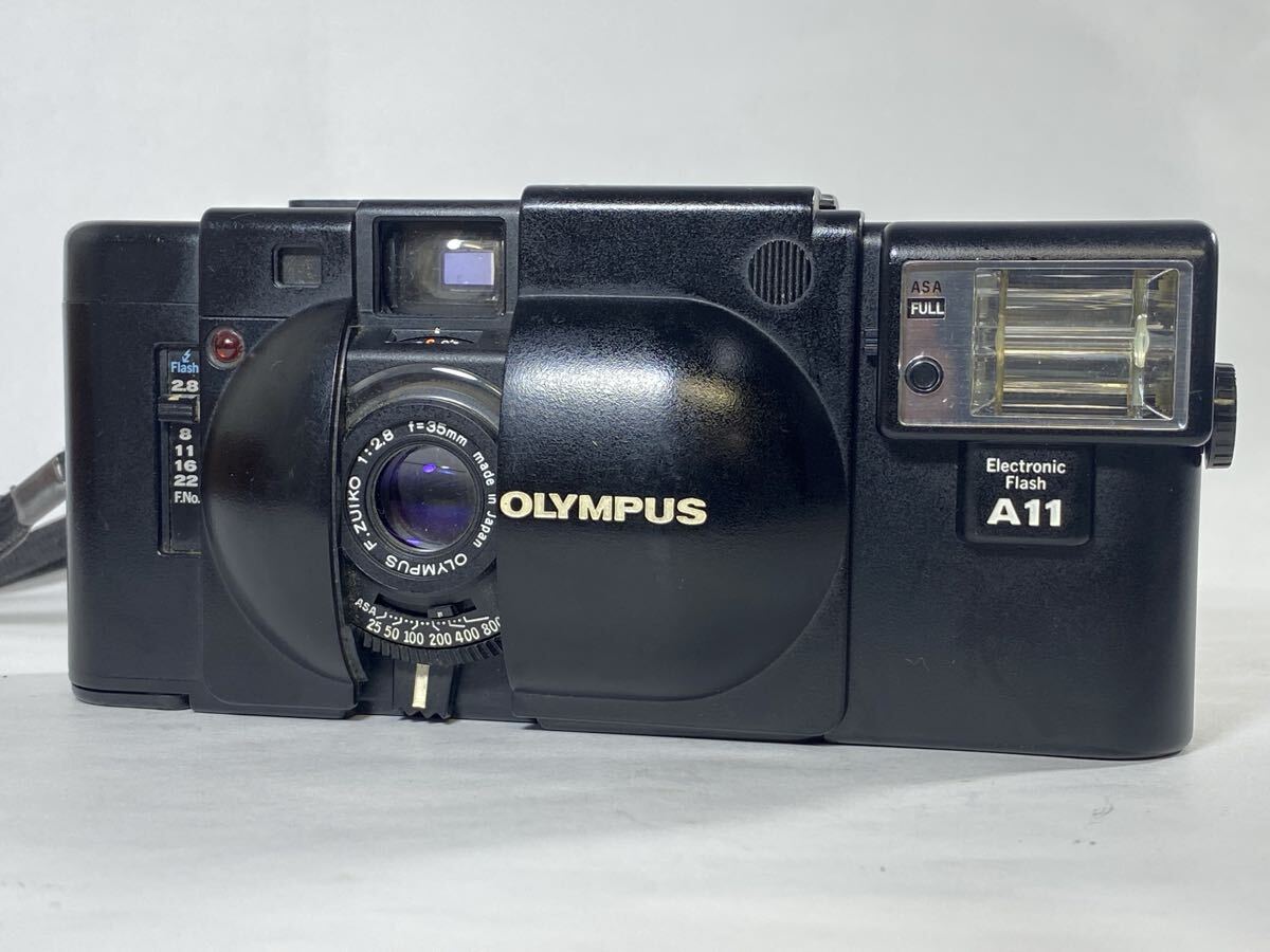 露出計・シャッターOK!フラッシュ発光OK!オリンパス OLYMPUS XA + Electronic Flash A11拍卖