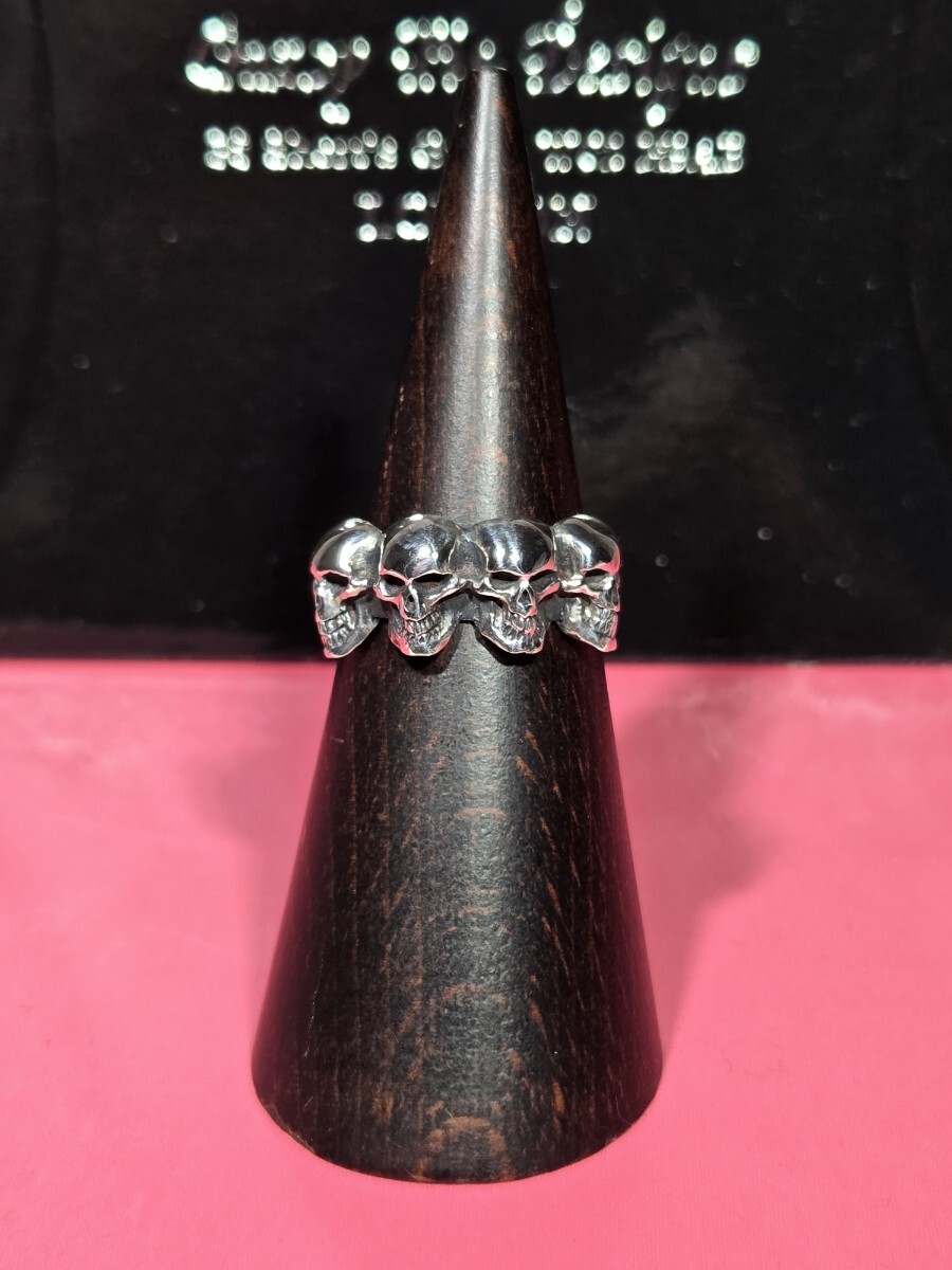 ★本物 新品 未使用《クレイジーピッグ》CRAZY PIG 4SKULLS RING 16・送料無料★ SILVER925 シルバー リング 指輪拍卖