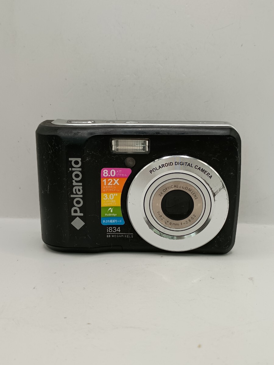 6169【動作確認済み】1円スタート Polaroid i834 コンパクトデジタルカメラ ブラック拍卖