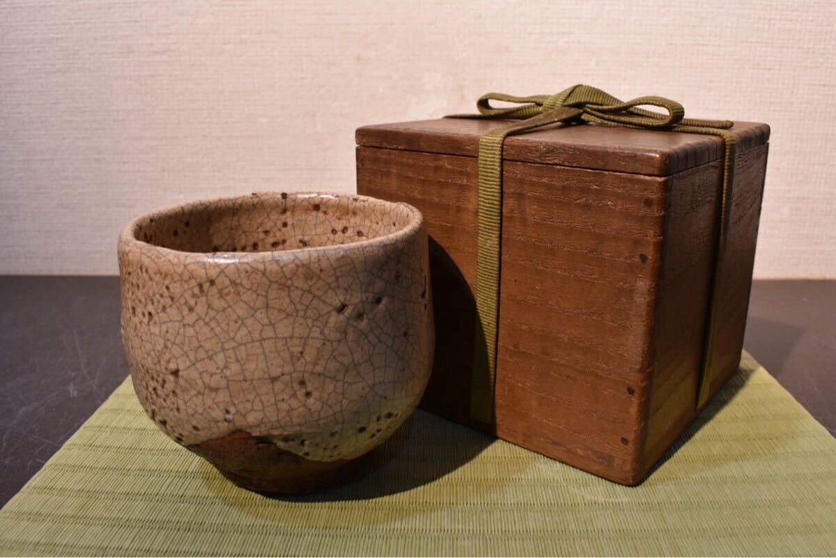 【GE】Z924【コレクター所蔵品】時代 古萩茶碗/日本美術 萩焼 茶道具 骨董品 時代品 美術品 古美術品 ss拍卖