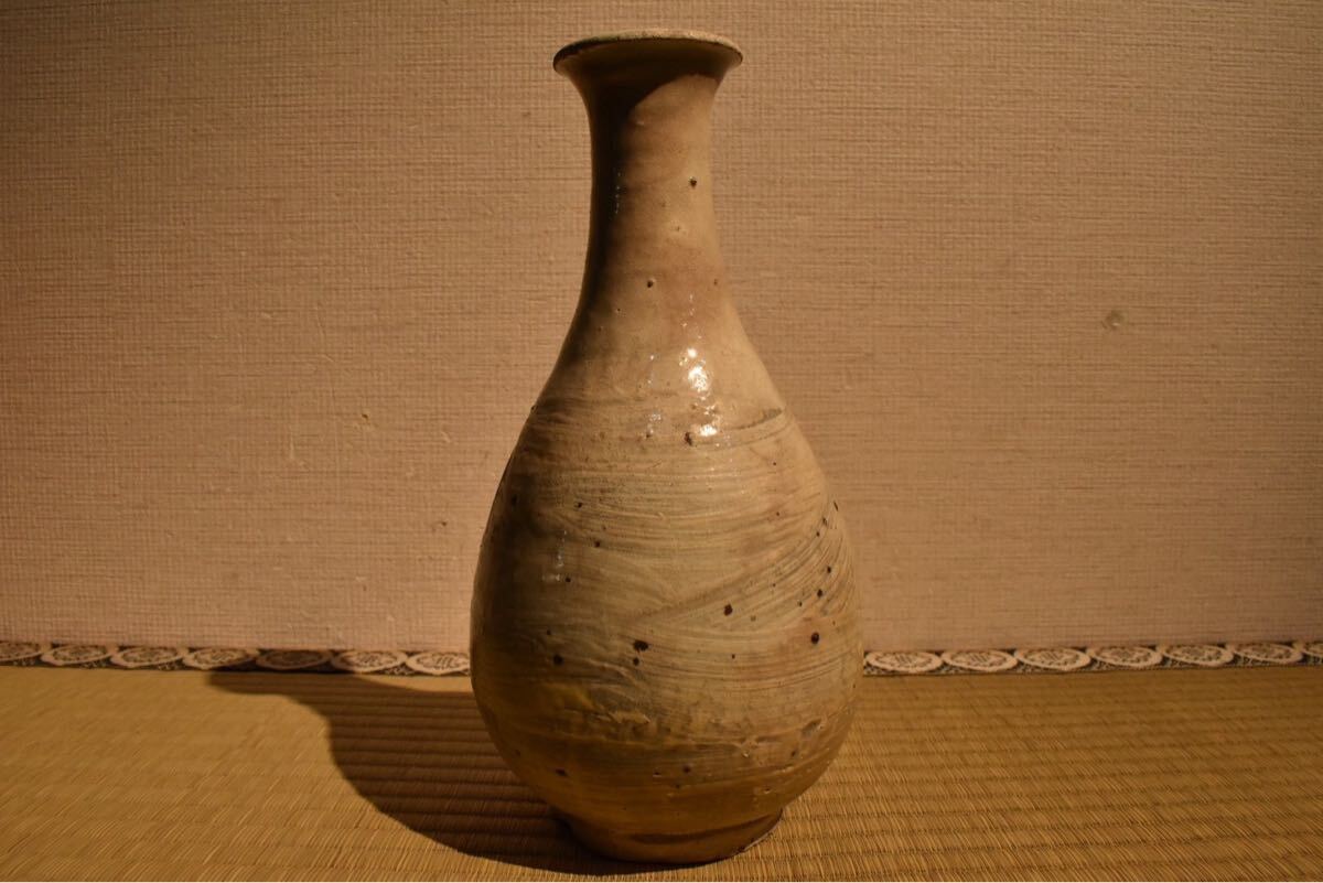 【GE】R337◆李朝・高麗コレクター放出品◆《名品》時代 李朝刷毛目瓶/中国美術 朝鮮 韓国 花器 花瓶 骨董品 時代品 美術品 古美術品 gi拍卖