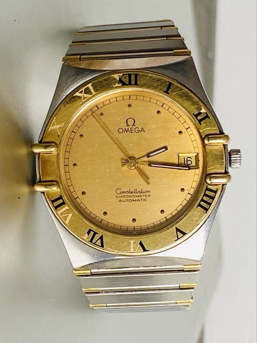 Omega オメガ Constellation double eagle chronometer ダブル イーグル men’s メンズ cal.1109 AT 368.1075 18KYG 腕時計 35mm 稼働中拍卖