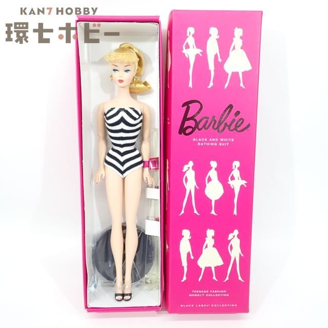 0RS39◆マテル バービーコレクター ブラック&ホワイトスイムスーツ バービー/着せ替え人形 ビンテージ バービー vintage Barbie 復刻 送:60拍卖