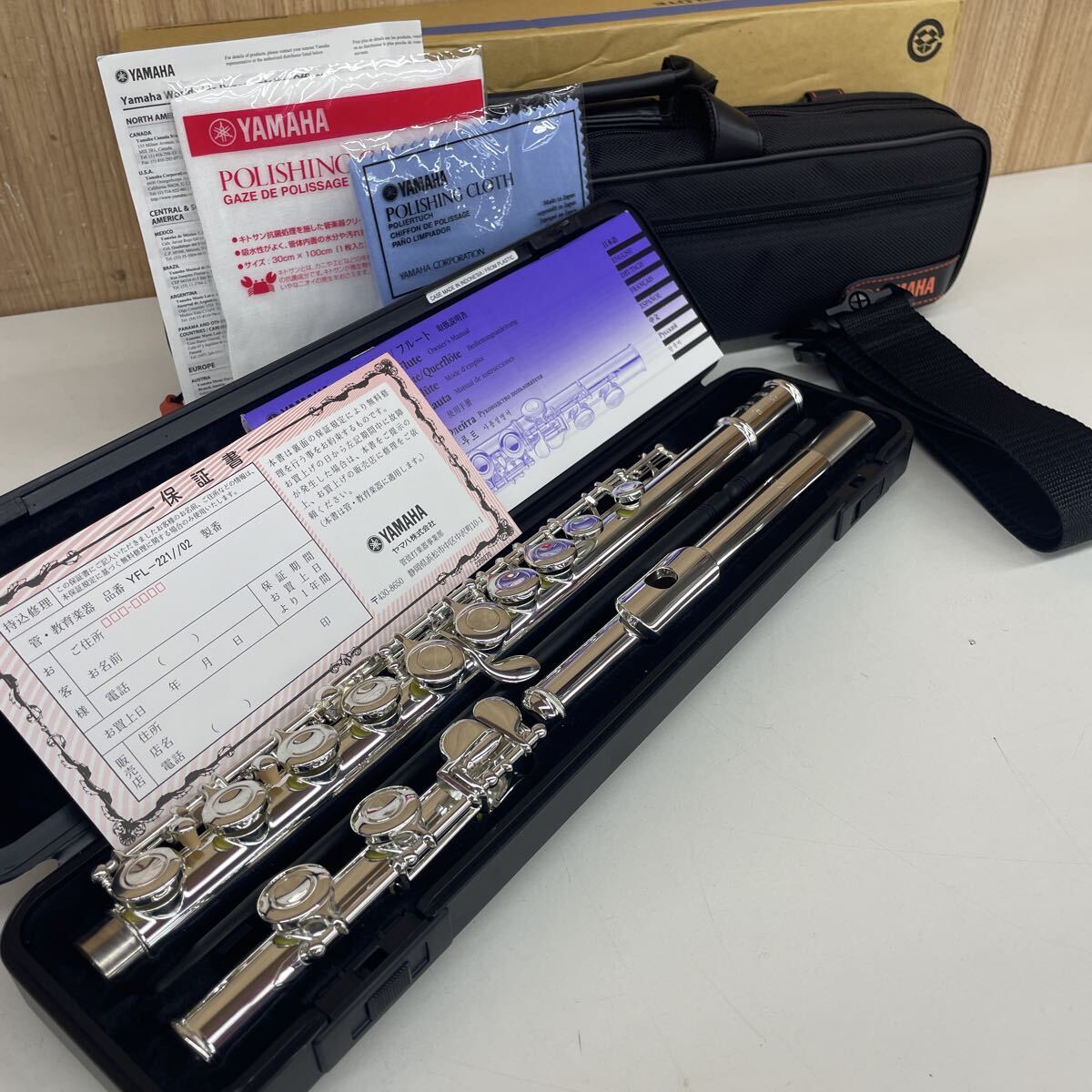 【R-3】 Yamaha YFL221 フルート 元箱&ケース付き ヤマハ 美品 6162-199拍卖
