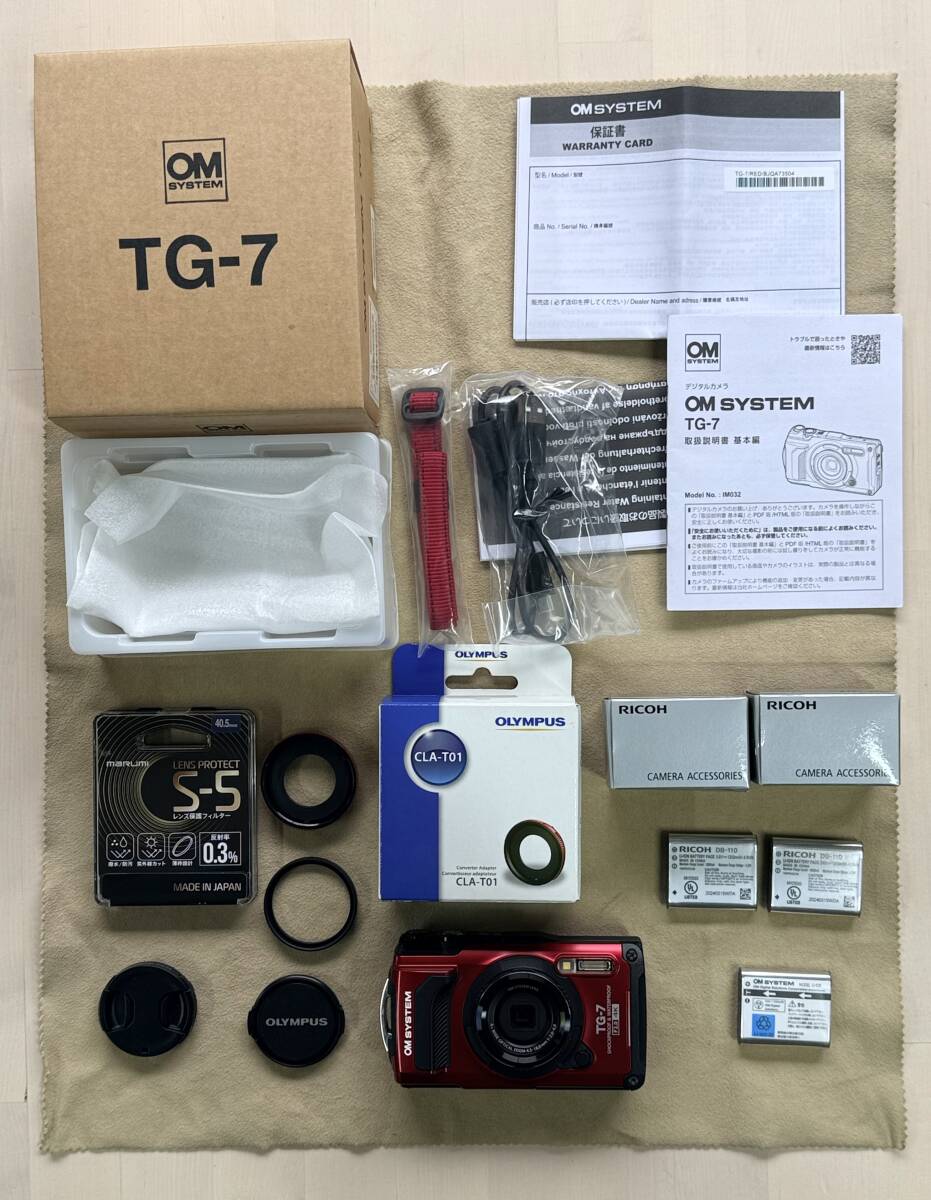 美品 OM SYSYTEM オリンパス Tough TG-7 レッド拍卖