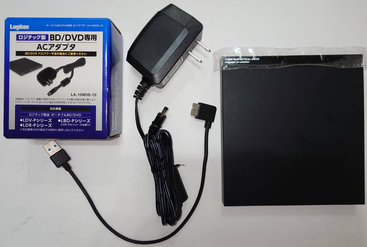 Logitec USB3.0 ポータブルブルーレイドライブ LBD-PUC6U3VBK 【ジャンク品】拍卖