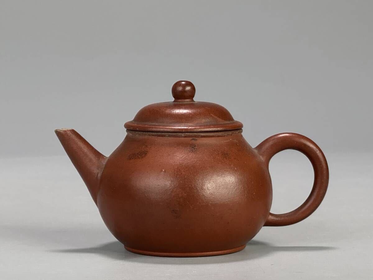 UXD15-1 中国美術 煎茶道具 紫砂 単孔口 荊渓南孟臣製 線漂 急須 茶壺 時代物 唐物 古物拍卖