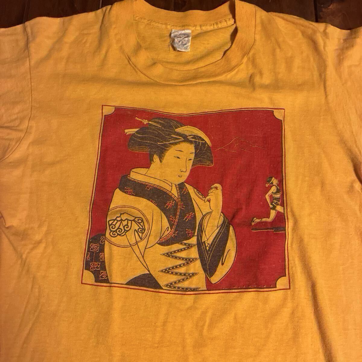 ナイキ 浮世絵 風車 芸者T NIKE オリジナル 激レア 送料無料 Tシャツ 80s ヴィンテージ拍卖