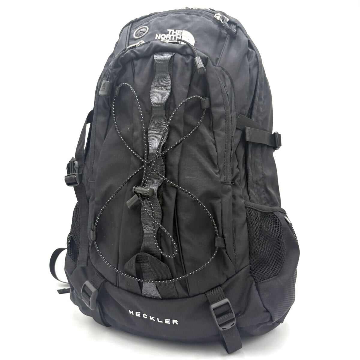 A ■ 良品 '人気モデル' THE NORTH FACE ノースフェイス HECKLER リュックサック バックパック 男女兼用 デイパック カバン ブラック系拍卖