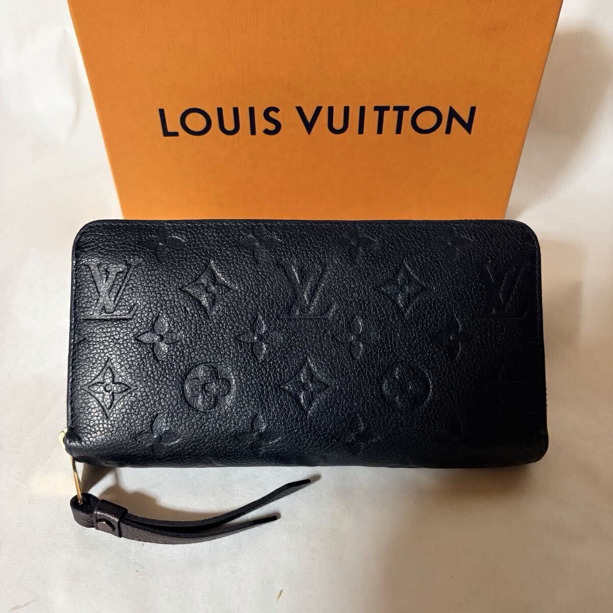 1円スタート LOUIS VUITTON ルイヴィトン アンプラント 長財布ジッピーウォレット モノグラム ラウンドファスナー ブラック拍卖