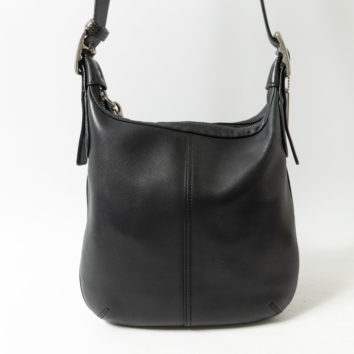 【1円スタート】COACH コーチ C3S-6676 ショルダーバッグ レザー 本革 ブラック 黒 レディース 斜めがけ シンプル 無地 きれいめ bag 鞄拍卖