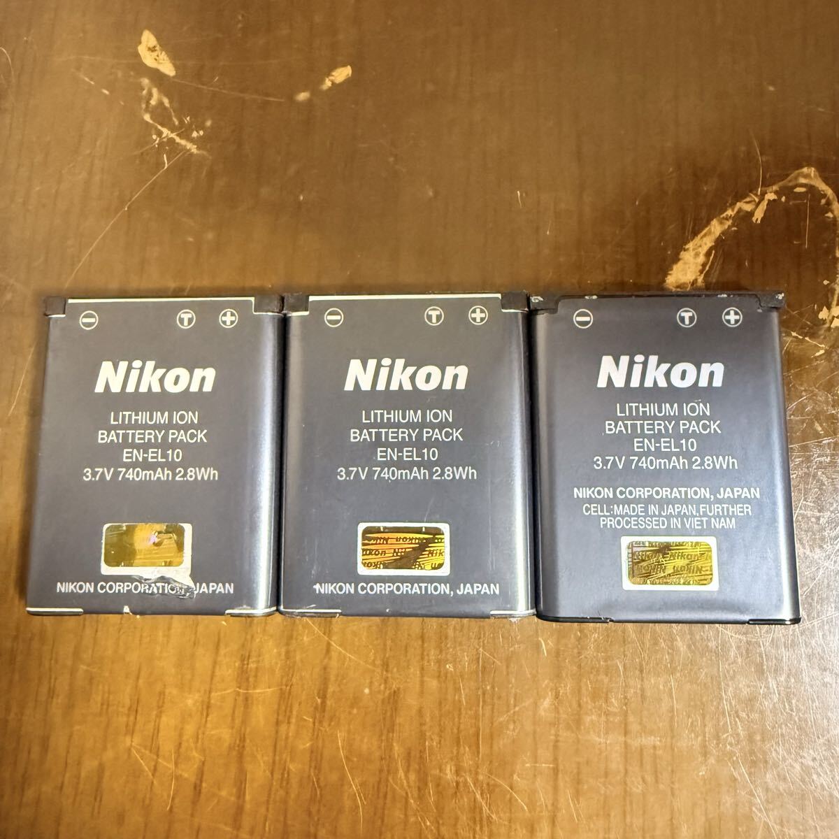 【ジャンク品】Nikon ニコン 純正 バッテリー EN-EL10 3個セット拍卖