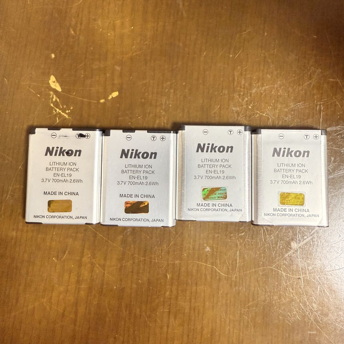 【ジャンク品】Nikon ニコン 純正 バッテリー EN-EL19 4個セット拍卖