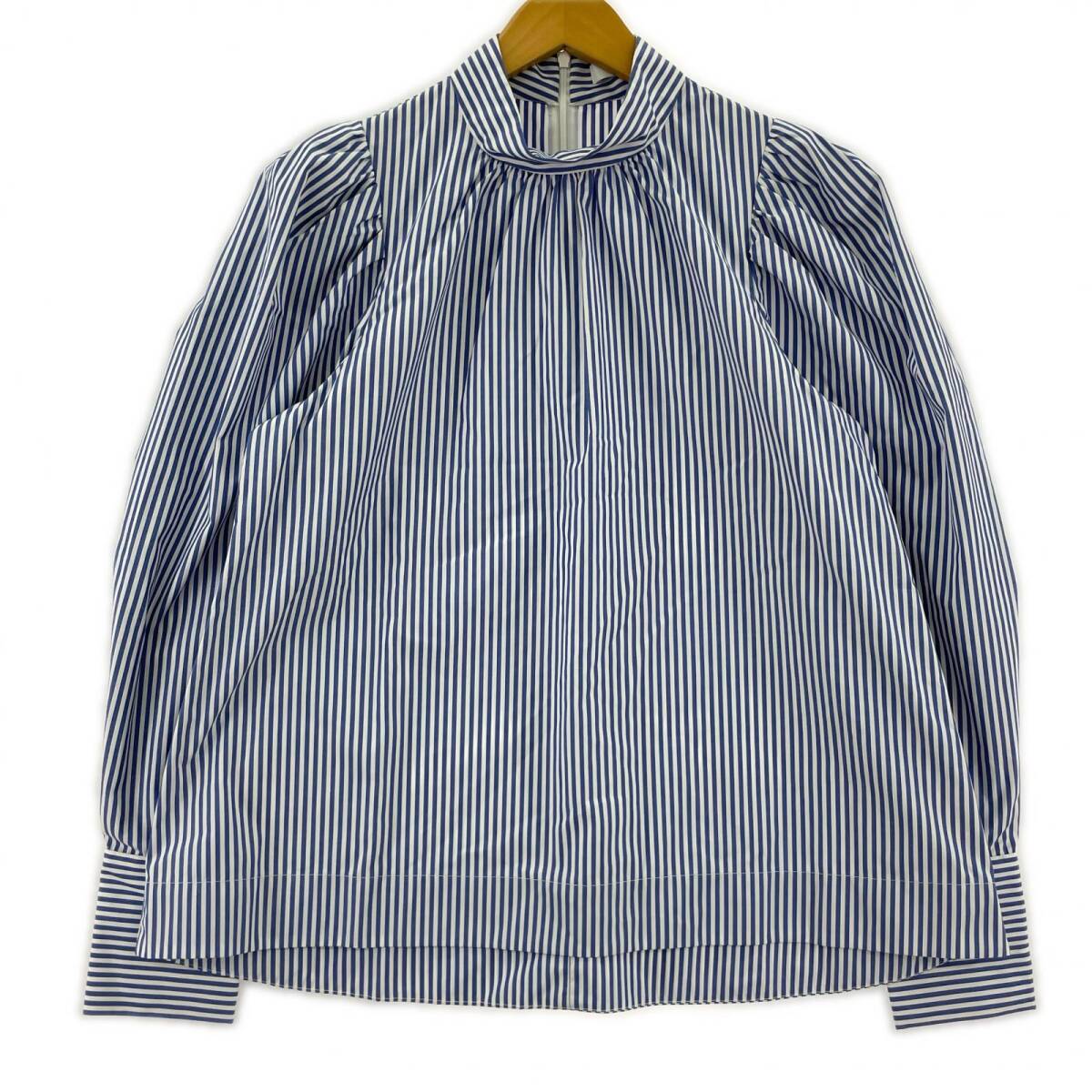JILLSTUART ジルスチュアート ストライプ プルオーバー ブラウス sizeS/ホワイト×ブルー ゆうパケットOK拍卖