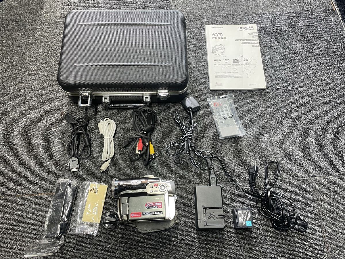 HITACHI 日立 DZ-HS303 (S) DVDカメラ ビデオカメラ ケース付拍卖