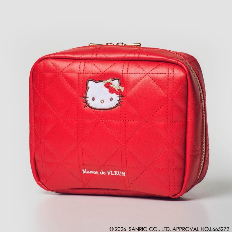 + 155 Maison de FLEUR × HELLO KITTY いちご宝物ケース RED 送料450円拍卖