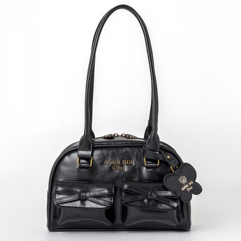 - 495 ANNA SUI mini BUTTERFLY ver. ロングハンドルボストンバッグ 送料920円拍卖
