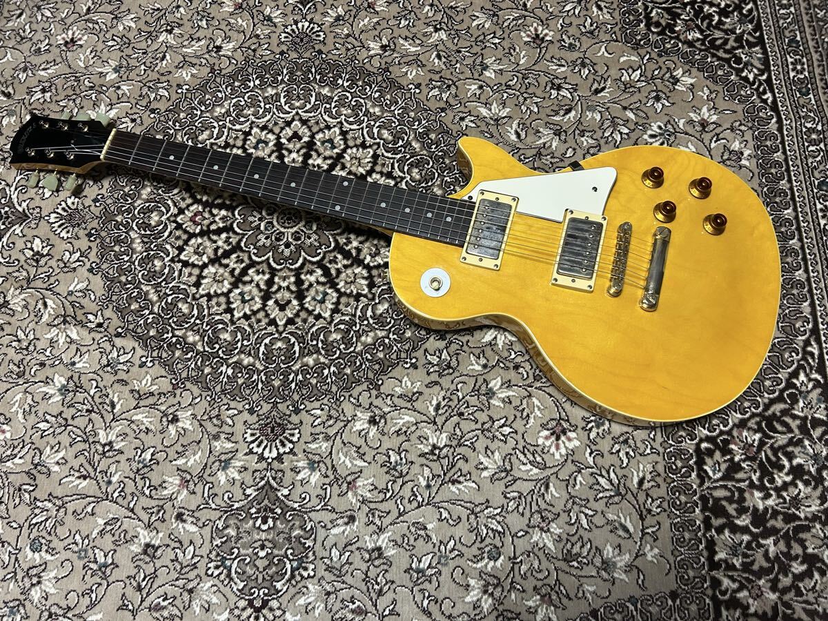 90S!超希少・旧ロゴ・初期ロゴ・レモンドロップ・レスポール・材質最高の1本・BUSKER'S・調整済み・ケース付き!ビンテージ。激安。拍卖