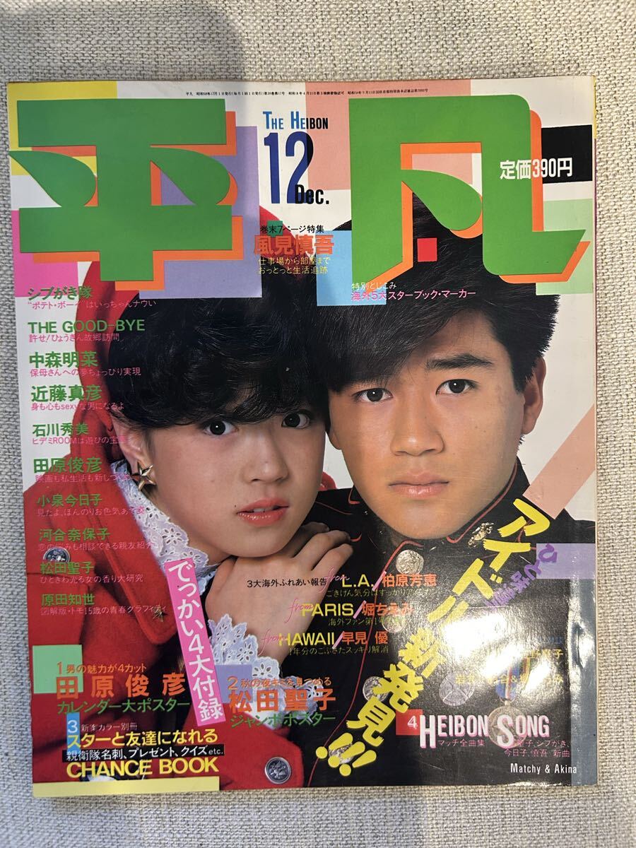 平凡 1983年12月号 中森明菜 近藤真彦 小泉今日子 松田聖子 河合奈保子 シブがき隊 超貴重 拍卖