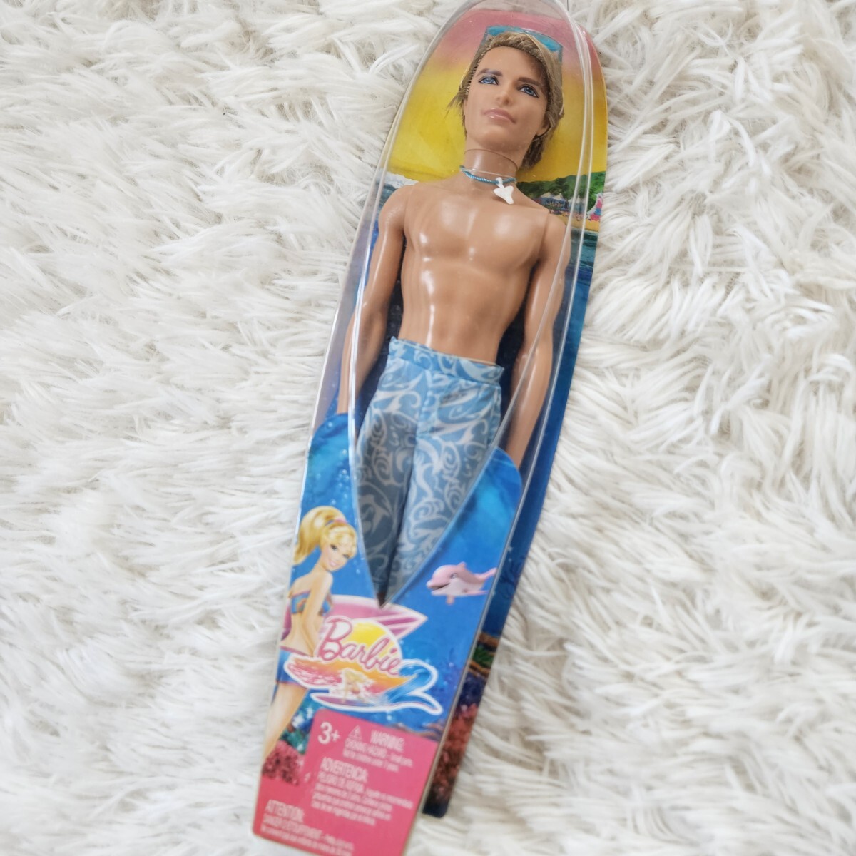 【新品 未使用 未開封】Barbie2 バービー Ken Doll ケン 2011年Mattel製 A Mermaid Tale 2 サーフボードパッケージ拍卖