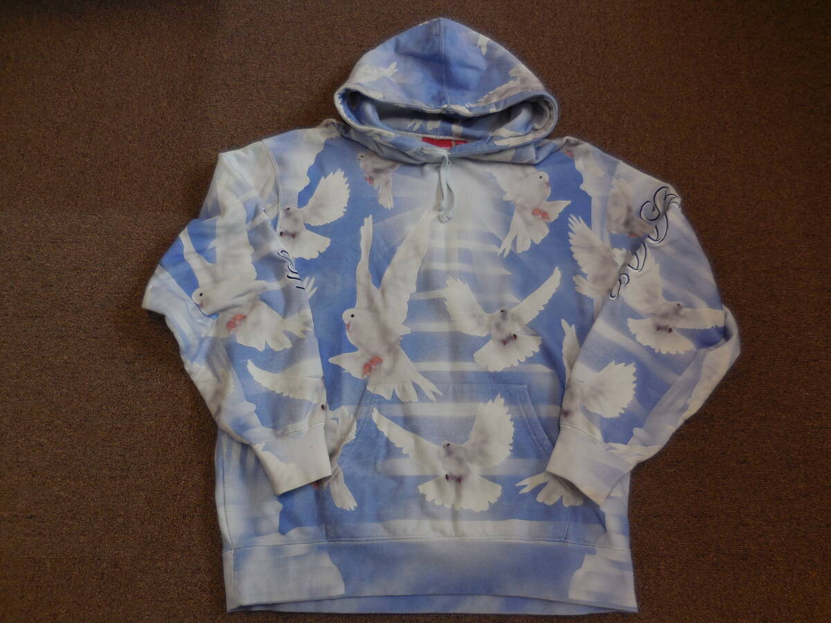 現状品 Supreme Doves Hooded Sweatshirt パーカー Lサイズ 裏起毛 色褪せあり シュプリーム 激安1円スタート拍卖