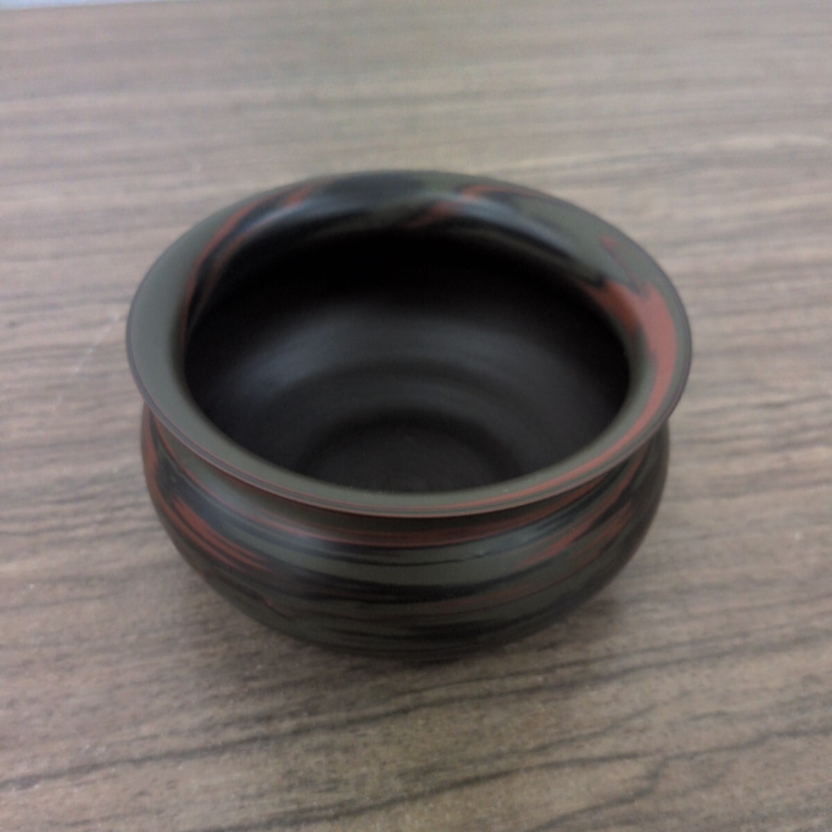 ★常滑焼★陶仙作★練り込み★伝統工芸品★建水★茶こぼし★中古品★引き取り可能★札幌★北海道★拍卖