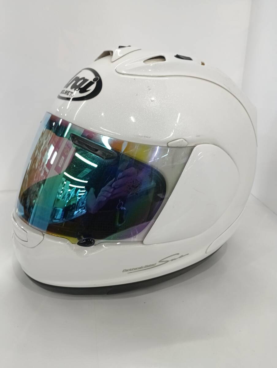 中古 ARAI RX-7 RR5 グラスホワイト 57-58(M) RRⅤ 管理3006拍卖