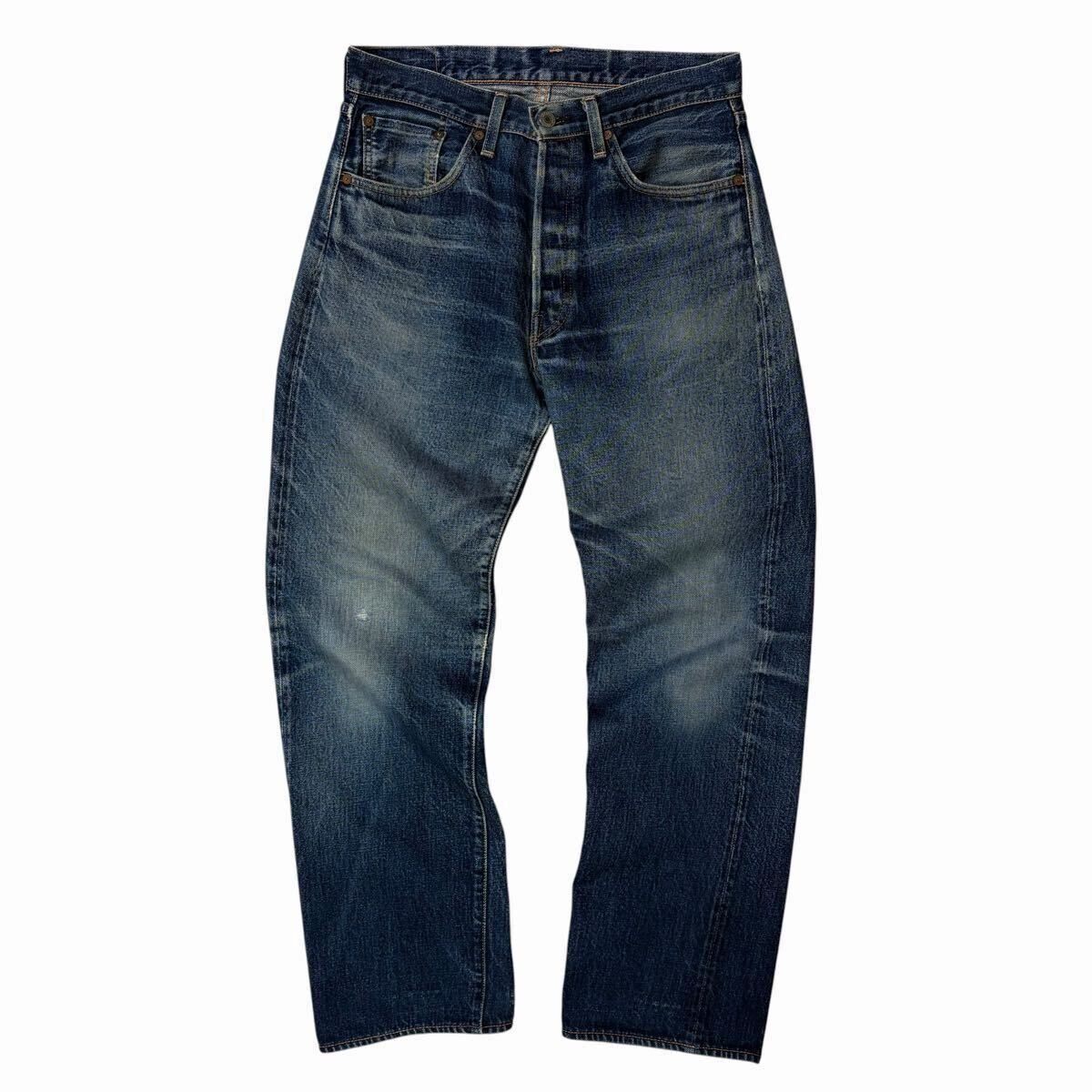 美色☆良好 LEVIS 501XX ギャラ入り 復刻 リーバイス 55501 W31 ビンテージ レプリカ LVC 日本製 隠しリベット ヒゲ ハチノス デニムパンツ拍卖
