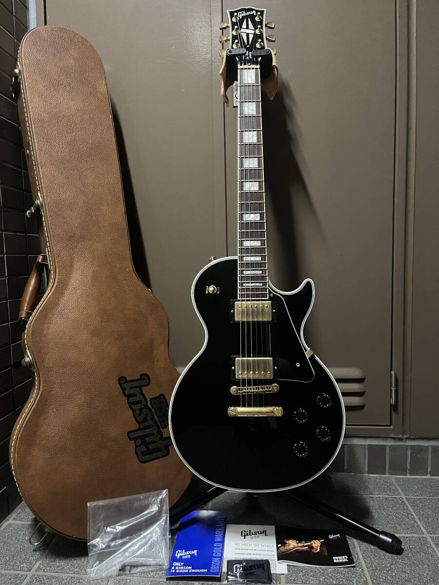 ☆新緑のギター魂④ Gibson Les Paul Classic Custom Light 2016年製 純正ハードケース.Gold Warranty 付属 レア Black Beauty 薄胴拍卖