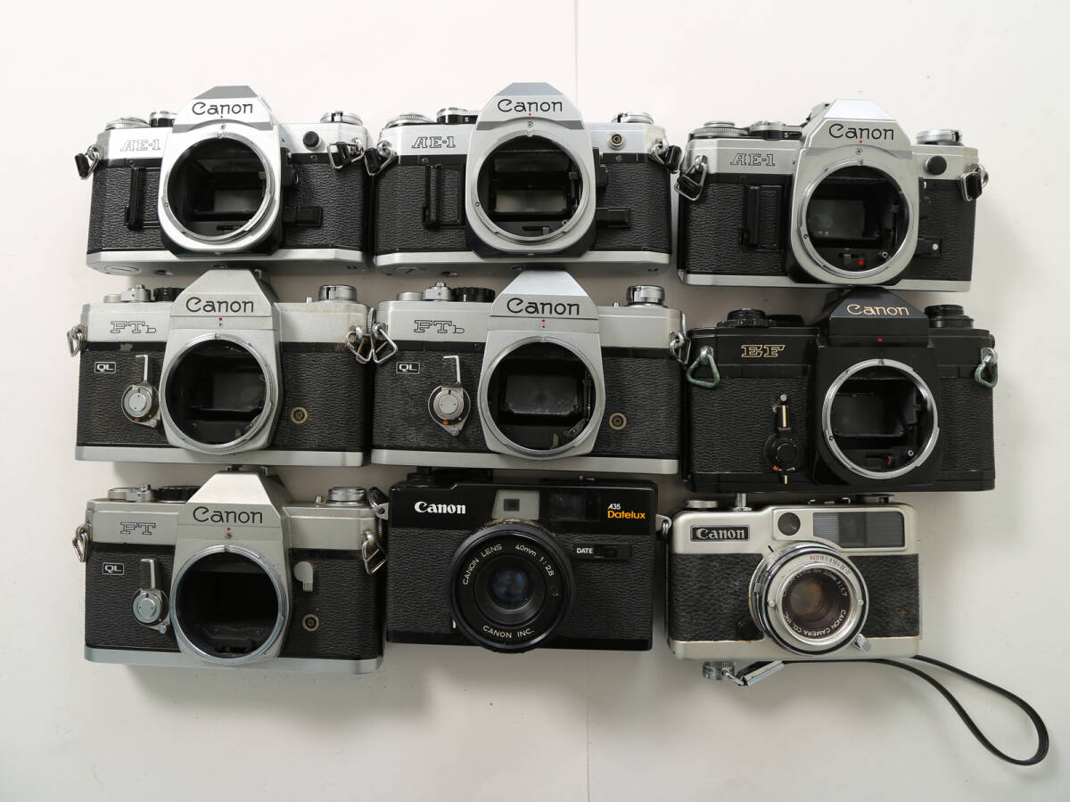 CANON キヤノン AE-1 FTb FT EF demi EE17 フィルムカメラ まとめて 9台拍卖