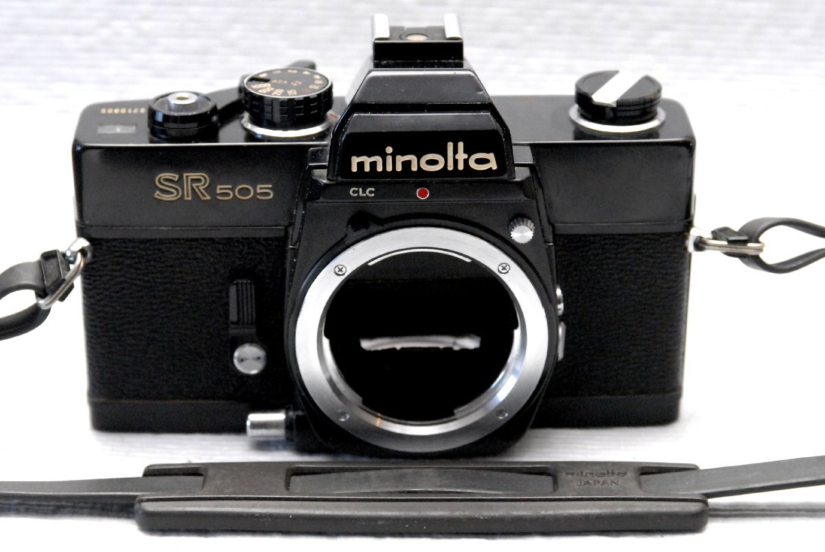 MINOLTA ミノルタ 昔の高級一眼レフカメラ SR505(黒)ボディ 希少な作動品(腐食なし)拍卖