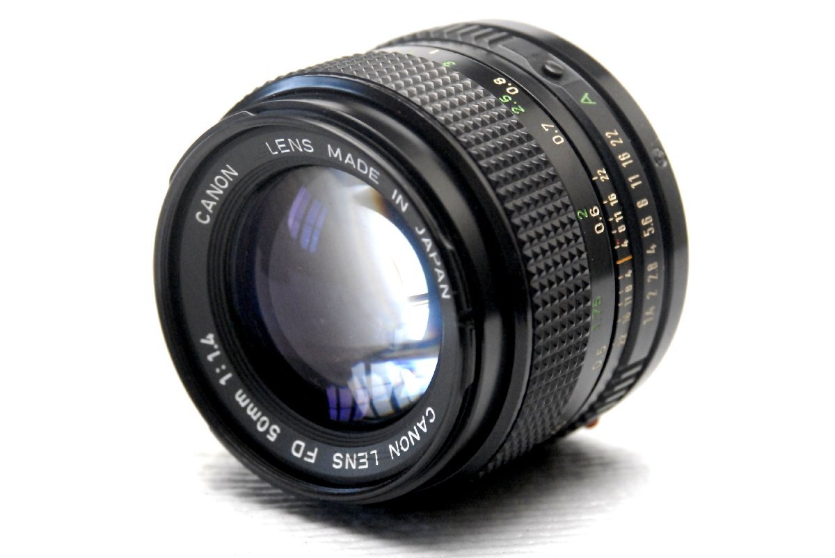 Canon キャノン 純正 NEW FD 50mm 高級単焦点レンズ 1:1.4 希少・作動品拍卖