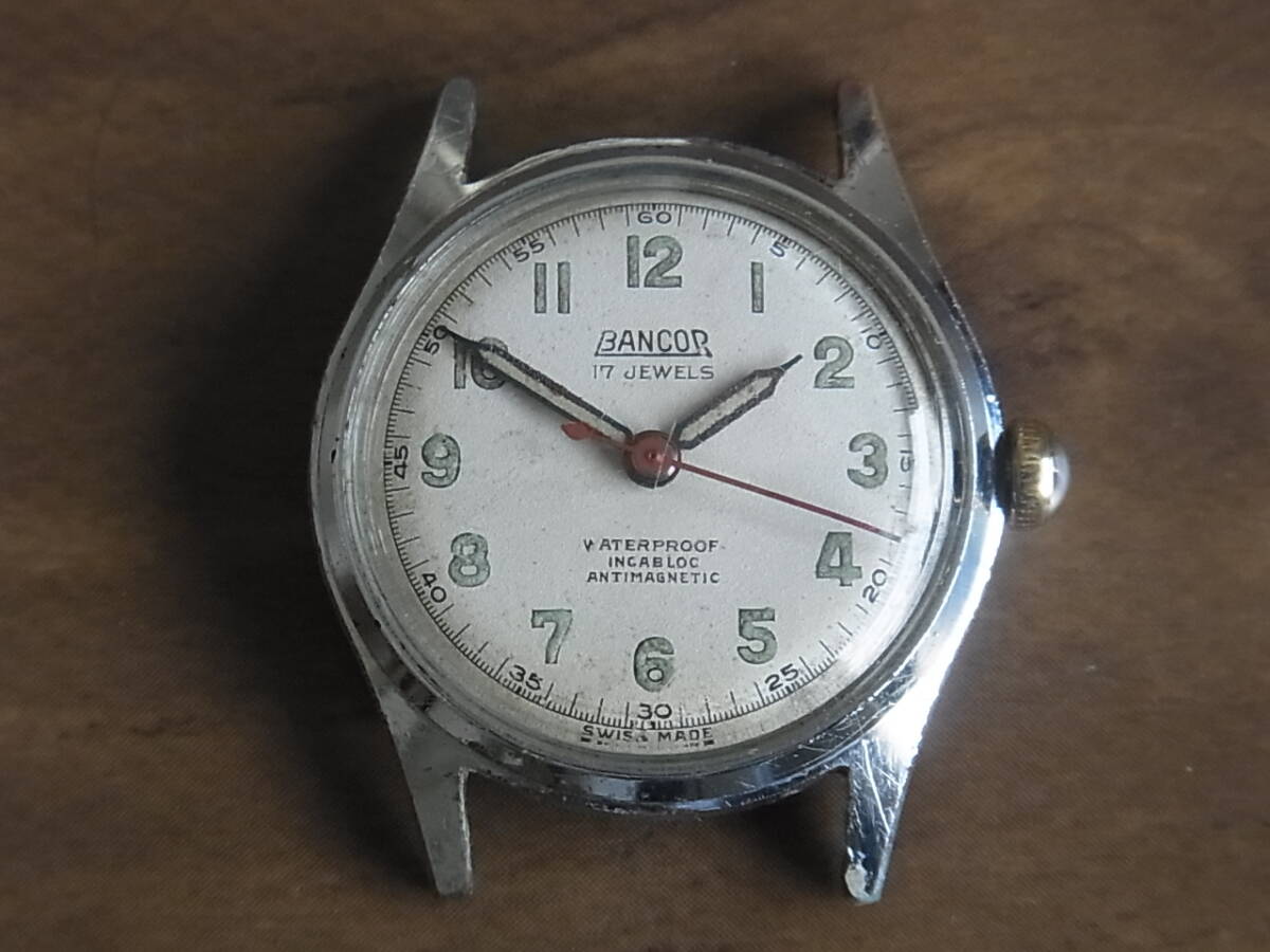 ヴィンテージ BANCOR ( KINGSTON WATCH Co. ) 17石スイス製手巻き 50~60年代頃の典型ダイヤルです拍卖