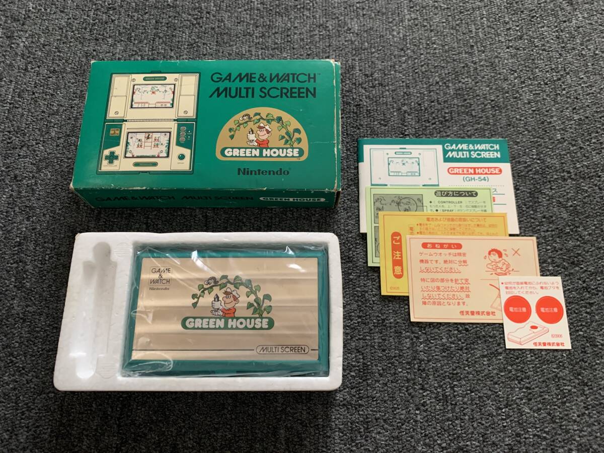 任天堂 ゲームウォッチ グリーンハウス 外箱・取説あり Nintendo GAME&WATCH GREEN HOUSE GH-54拍卖