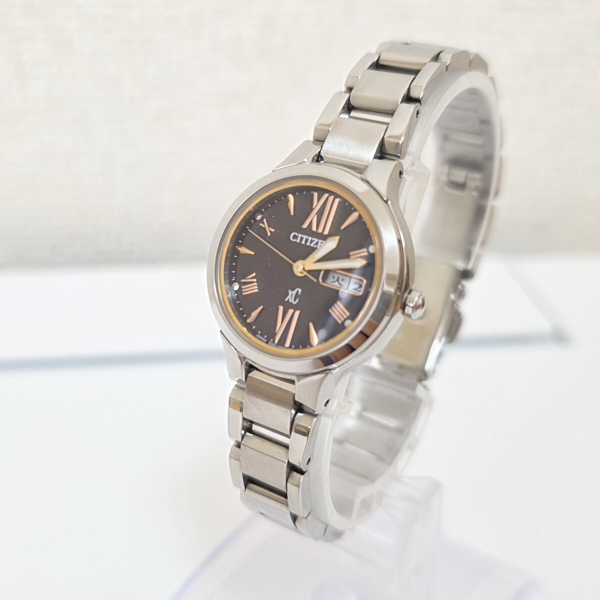 極美品CITIZEN xC シチズン クロスシー 電波ソーラー デイデイト拍卖