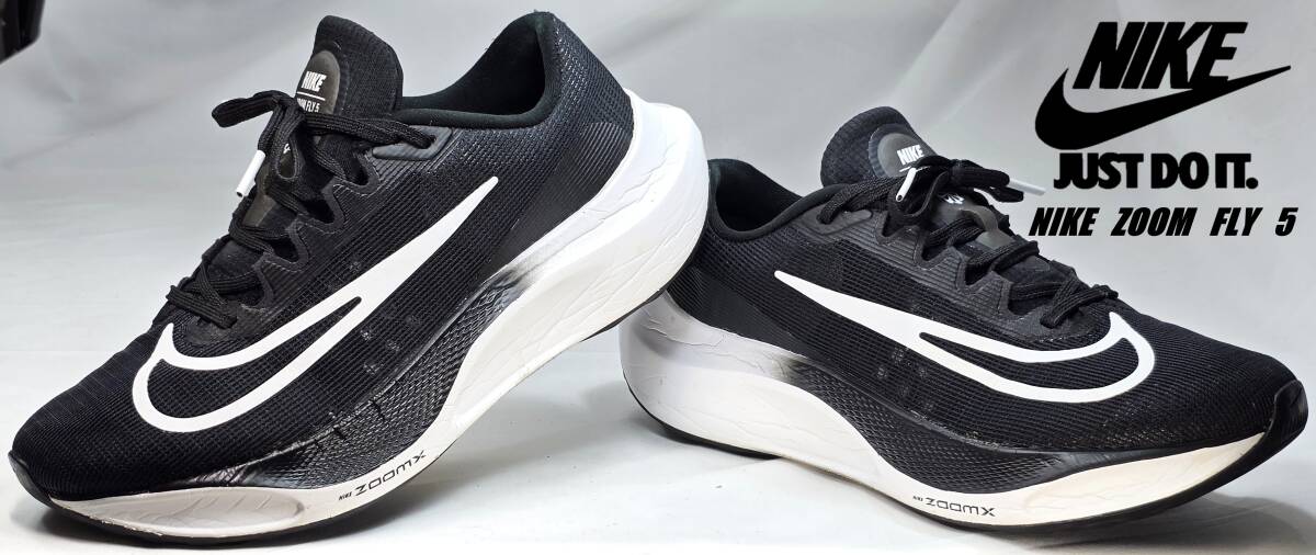 【美品・USED/超軽量274g・厚底ソール/ ZoomXユニット/正規店購入】NIKE ZOOM FLY 5 メンズ・ランニングシューズ サイズ=26.0cm拍卖