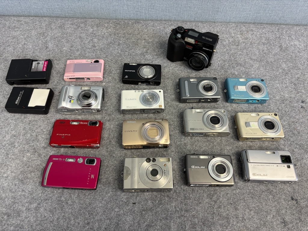 ジャンク☆【デジカメまとめて15台】☆Canon/Nikon/FUJIFILM/OLYMPUS/SONY/Panasonic/CASIO拍卖