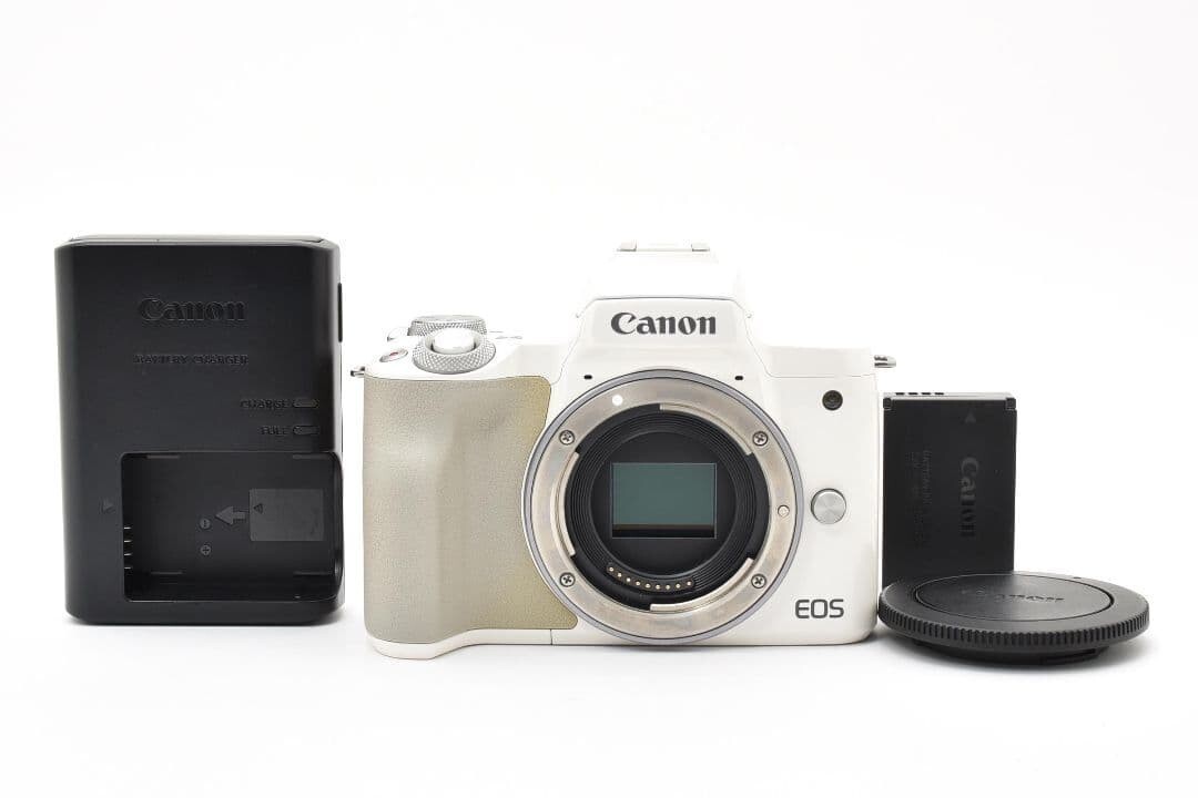Canon EOS Kiss M ボディ ホワイト キャノン ミラーレス一眼レフ 動作品拍卖