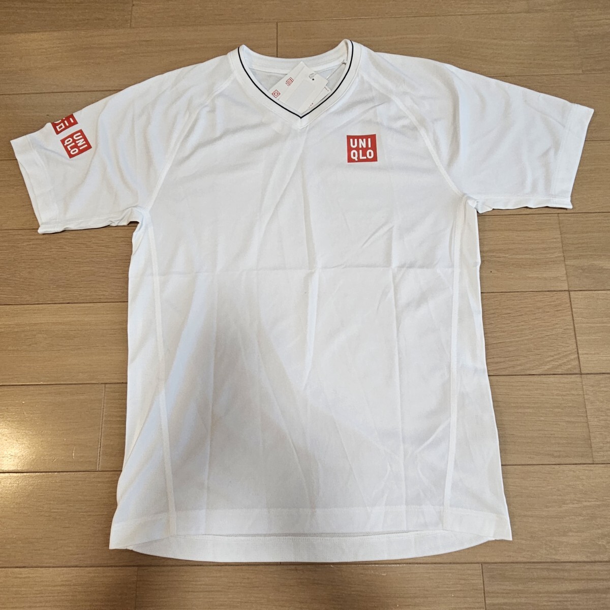 未使用品☆UNIQLO☆ユニクロ☆NKドライEX Tシャツ(半袖)☆半袖Tシャツ☆トレーニングウェア☆メンズ☆サイズXS☆ホワイト拍卖