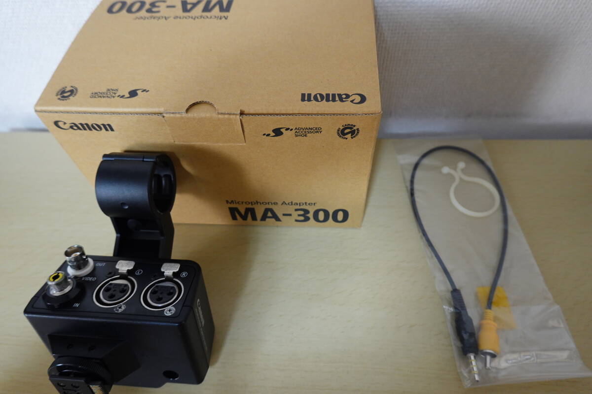 Canon マイクロホンアダプター MA-300 + オーディオテクニカ ステレオマイクロホン AT822 + MA-300接続用ケーブル拍卖