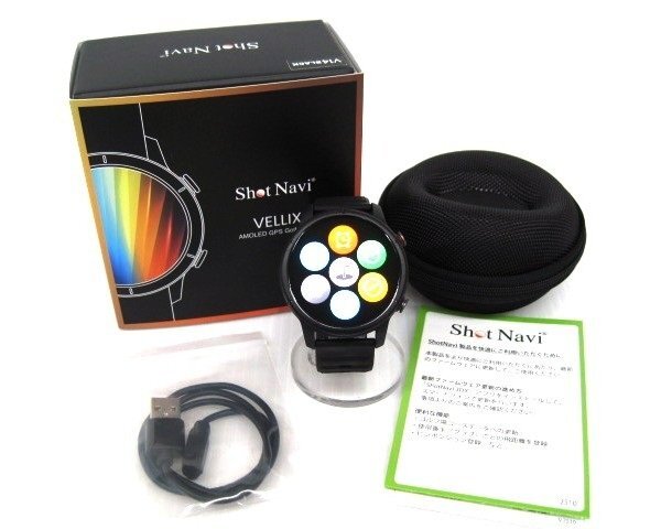 《大関質店》Shot Navi VELLIX V14 ブラック ゴルフ用GPSナビウォッチ ショットナビ ベリックス 美品拍卖