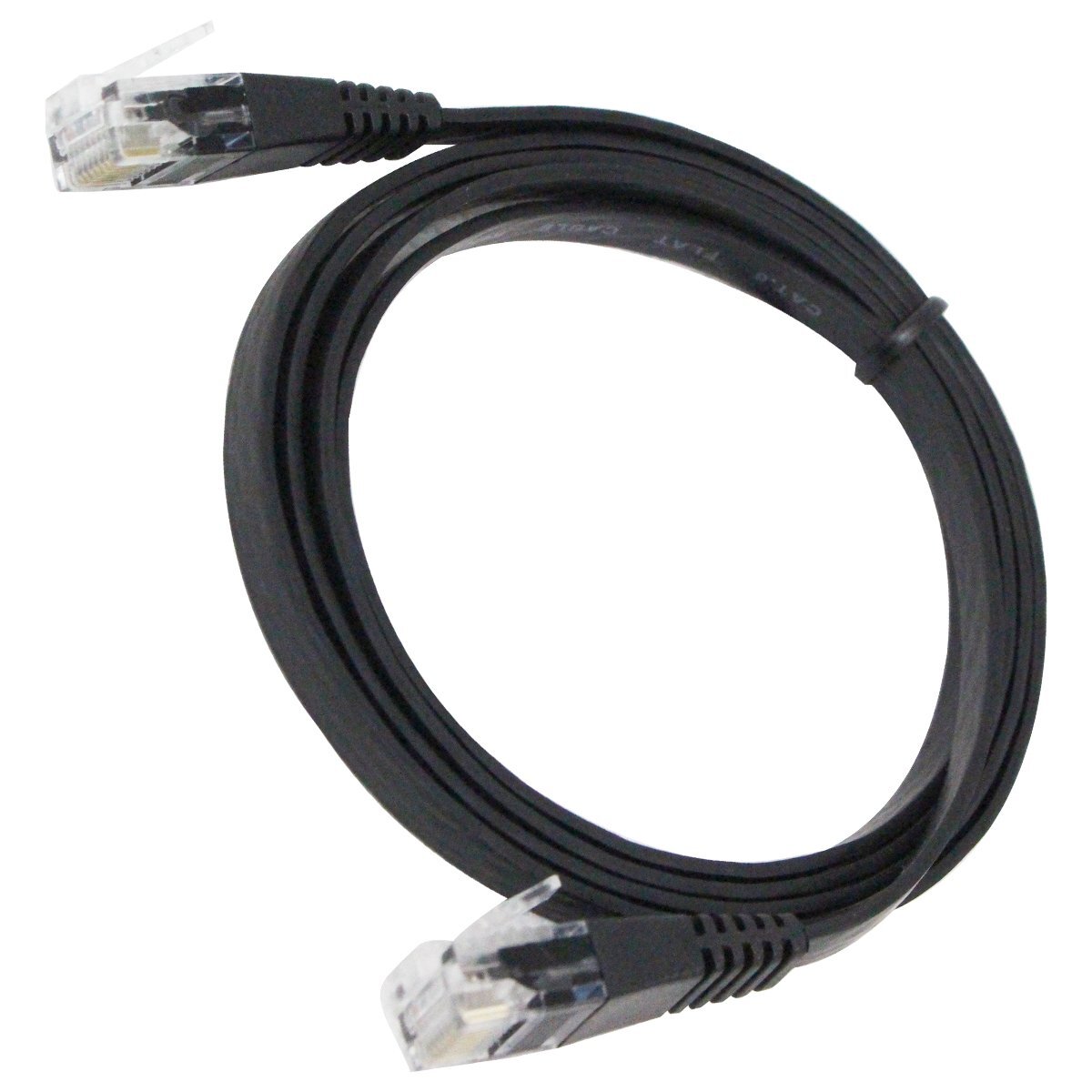 CAT6 カテゴリ6 薄型スーパーフラット LANケーブル 2m 200cm ブラック パソコン インターネット PC Wi-Fi WiFi ルーター 無線 有線 配線拍卖