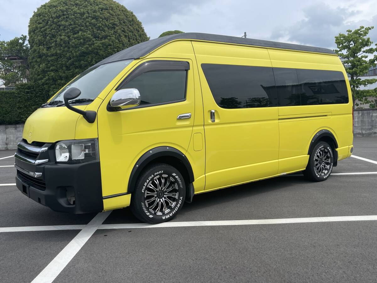 ☆ ハイエースワゴン グランドキャビン H23年式 検R4.9 10人乗 LPG併用 1000km走行 Pスライド 車内クリーニング済拍卖
