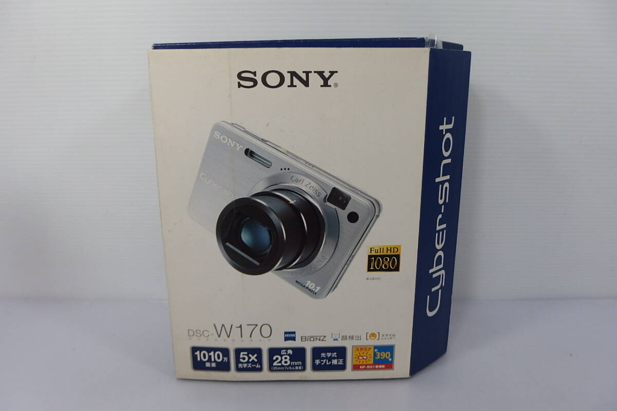 ◆未使用 SONY(ソニー) コンパクトデジタルカメラ Cyber-Shot(サイバーショット) DSC-W170 ゴールド 光学式手ブレ補正/暗い場所撮影拍卖