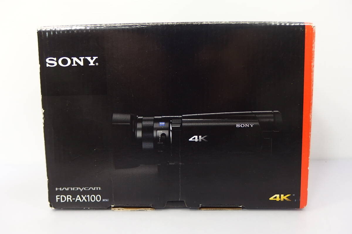 ◆未使用 SONY(ソニー) 最上位クラス デジタル4Kビデオカメラレコーダー Handycam FDR-AX100 ブラック ムービー/ハンディカム拍卖